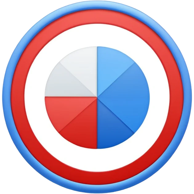 circle diagram 98% blue 2% red emoji