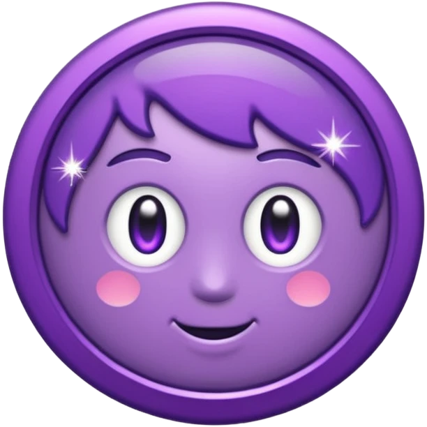 glitter purple and cian pin emoji