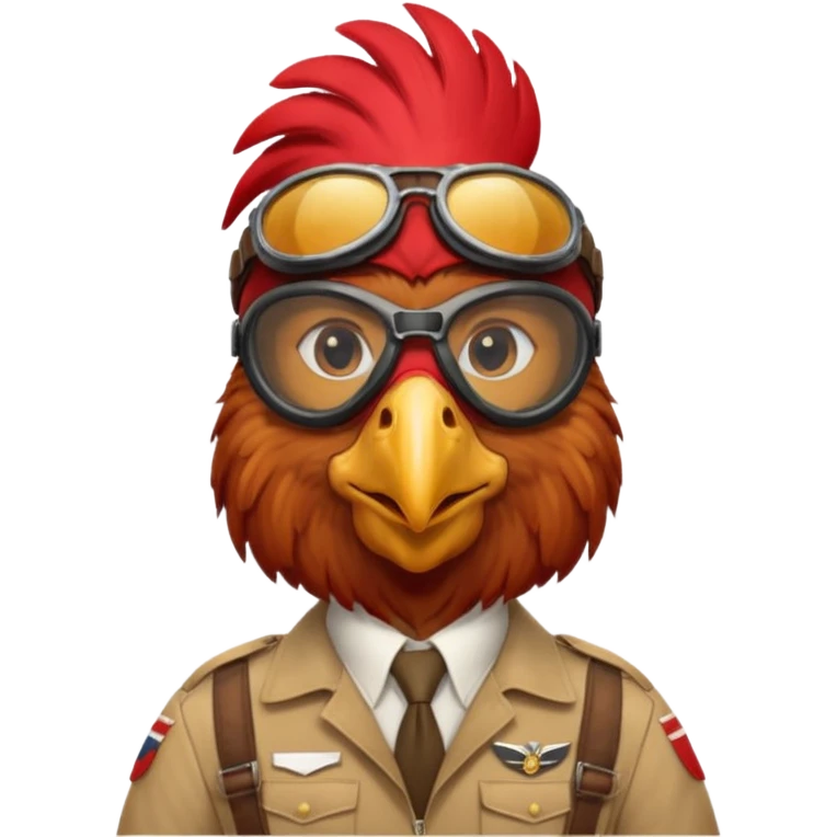 pilot rooster emoji