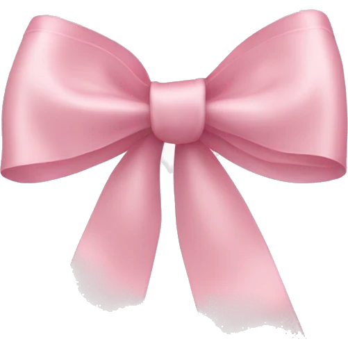 light pink ribbon bow emoji