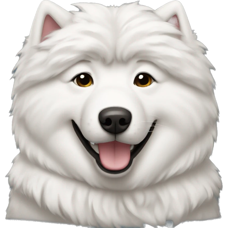 Samoyed wearing a hoddie emoji