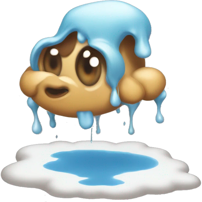 a cute living puddle of ink emoji