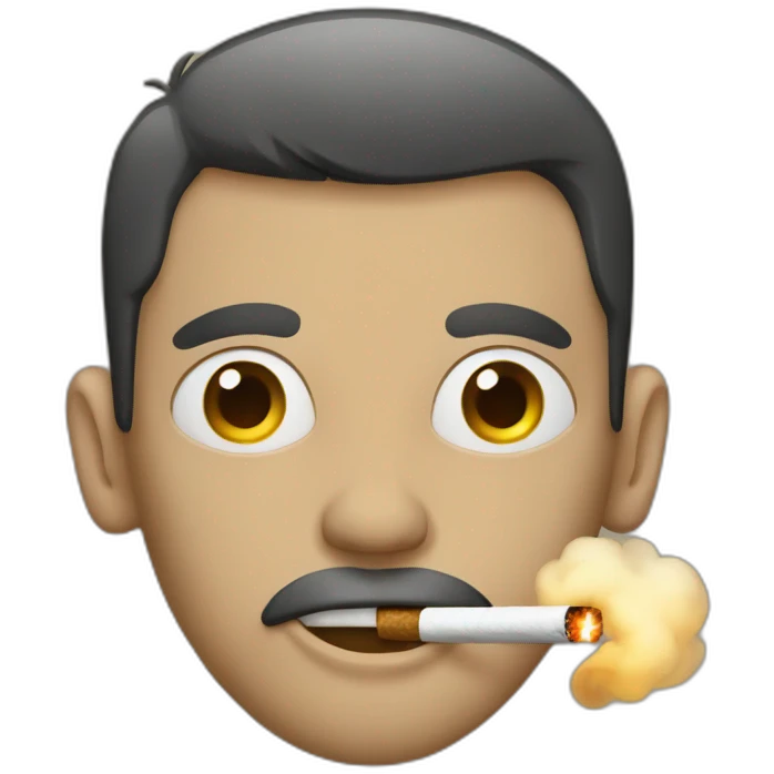 skinny guy smoking emoji