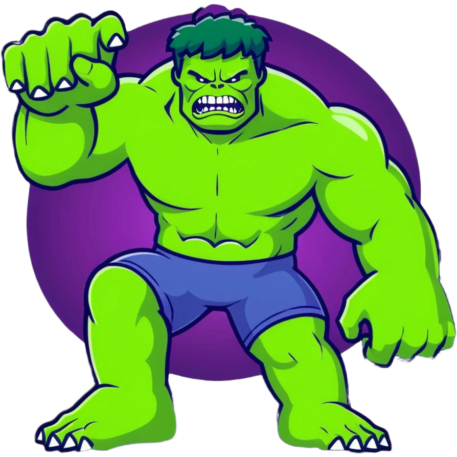 World Breaker Hulk, extremely powerful glowing green Hulk with energy radiating from his body emoji
