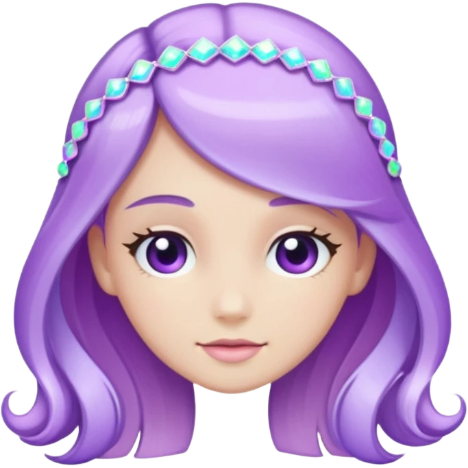 light violet elegant hair accessory emoji