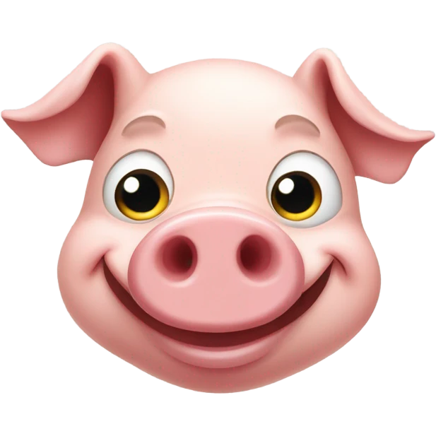 pig head smiling emoji