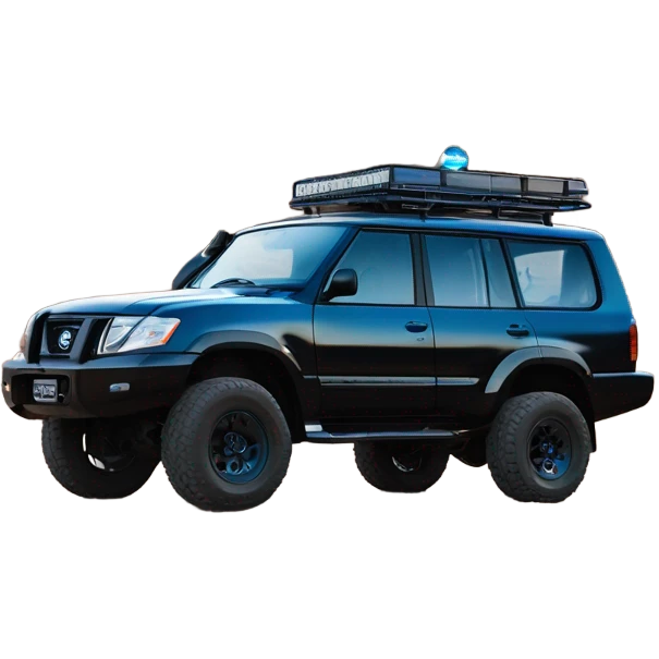4WD baby blue and black Nissan patrol gq  emoji