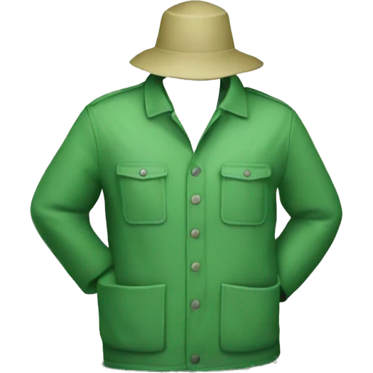 gardener pith helmet jacket white green trees  emoji