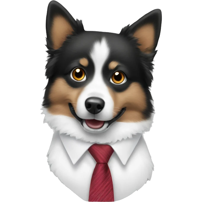 Spitz in a tie emoji