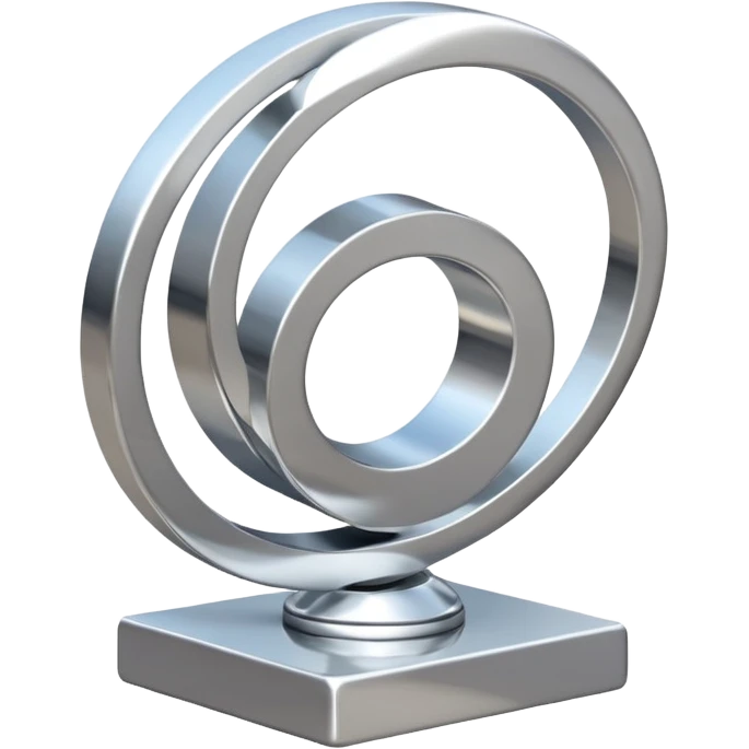 A modern abstract sculpture emoji