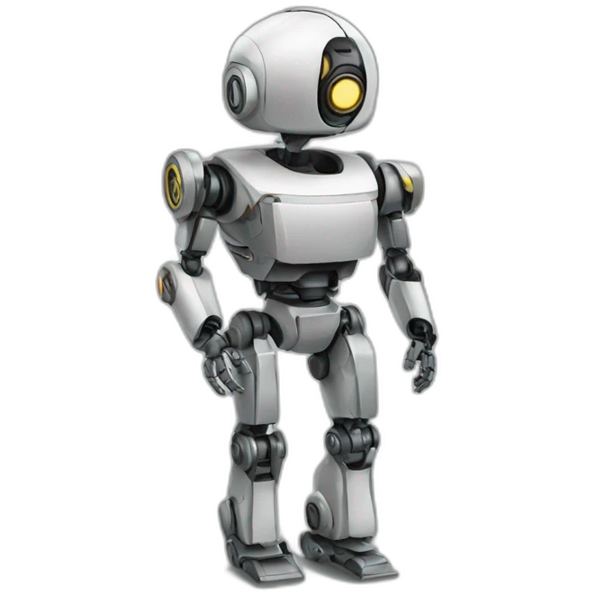 robot looking down emoji