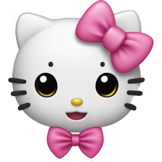 hello kitty with pink bow emoji