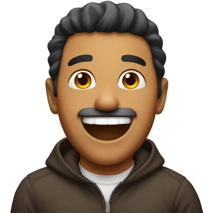 Hispanic man giggling emoji