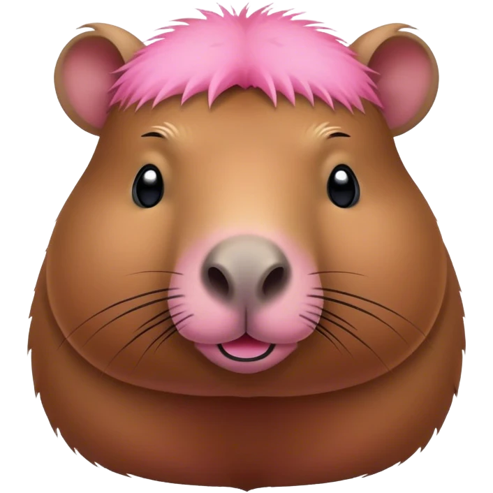 Capybara in pink emoji