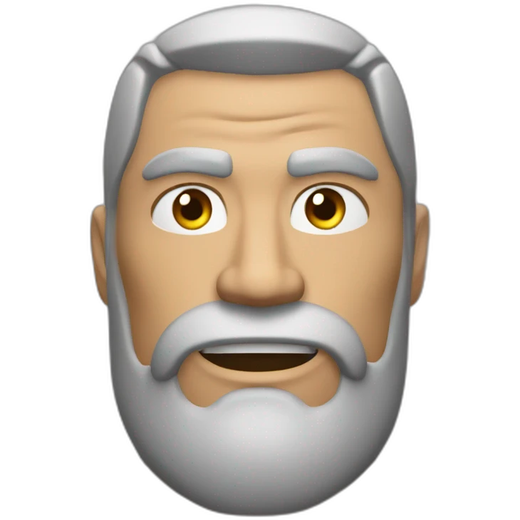 Mec musclé tête peur emoji