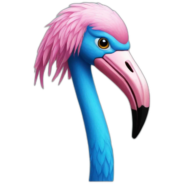 blue flamingo emoji