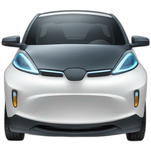 Electric car on charge emoji