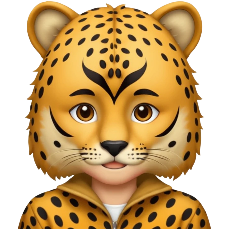 man fair in cheetah costume  emoji