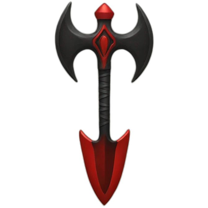 Black and Red Trident emoji