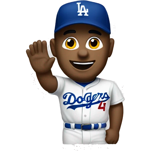 LA Dodgers waving hi emoji