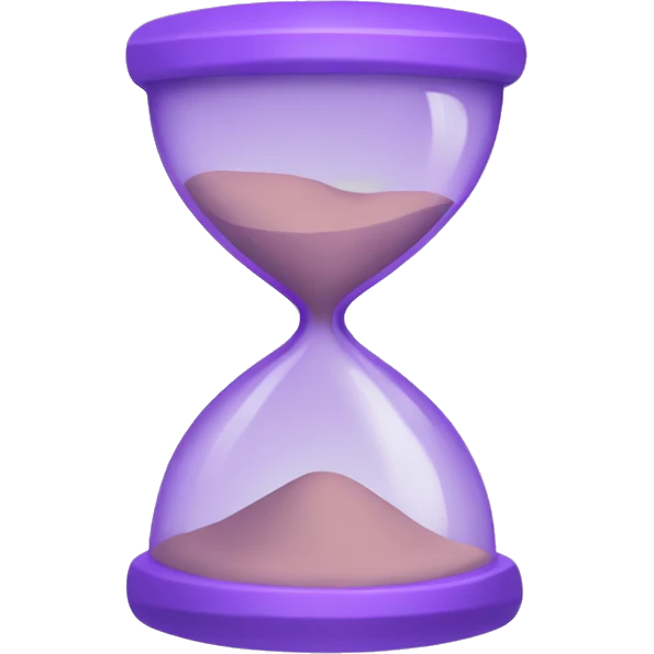 hourglass with light purple sand  emoji