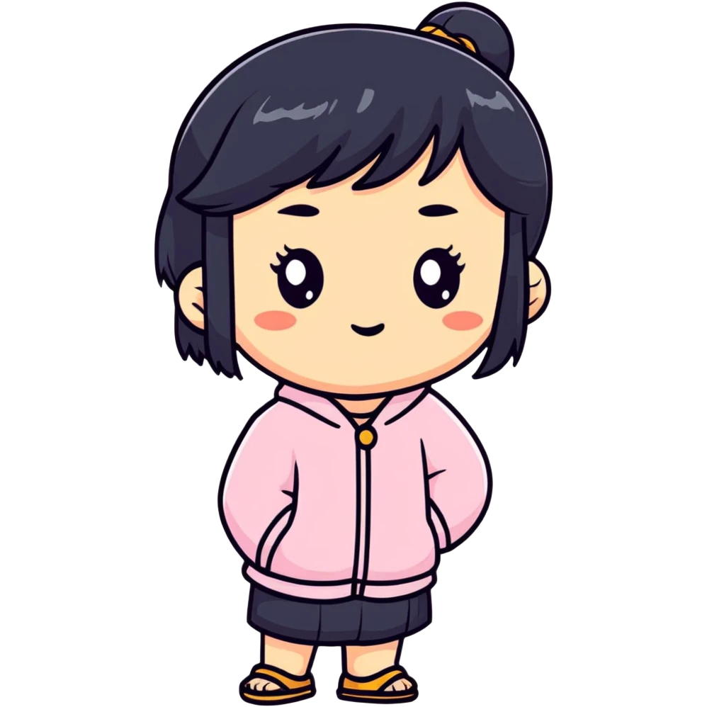 A blackhair Asian girl emoji