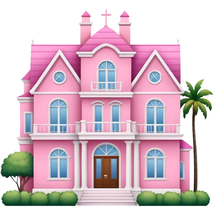 pink house emoji