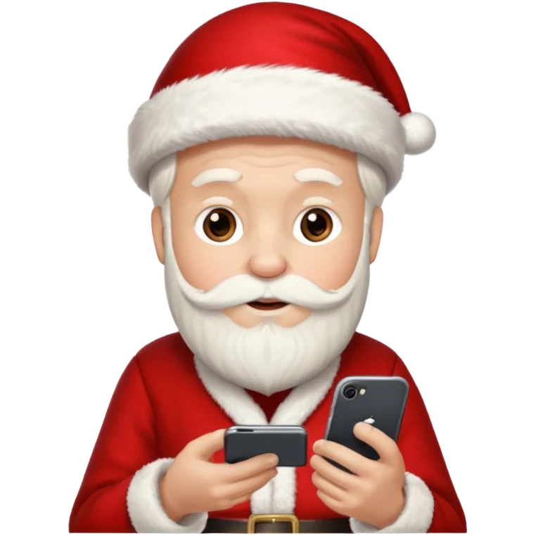 Papa noel robando un iphone emoji
