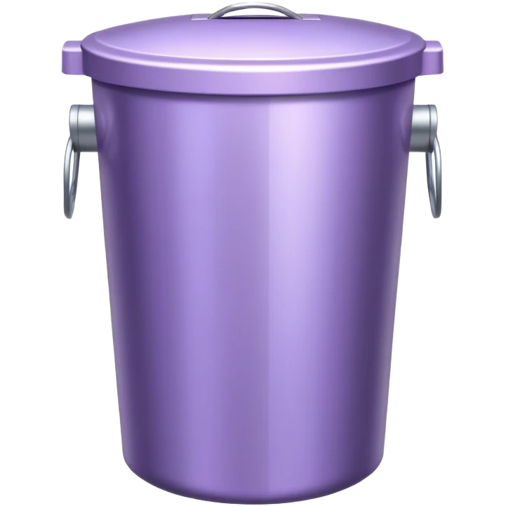 Aesthetic trashcan in lavender color emoji