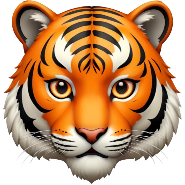tiger face with orange and black stripes emoji