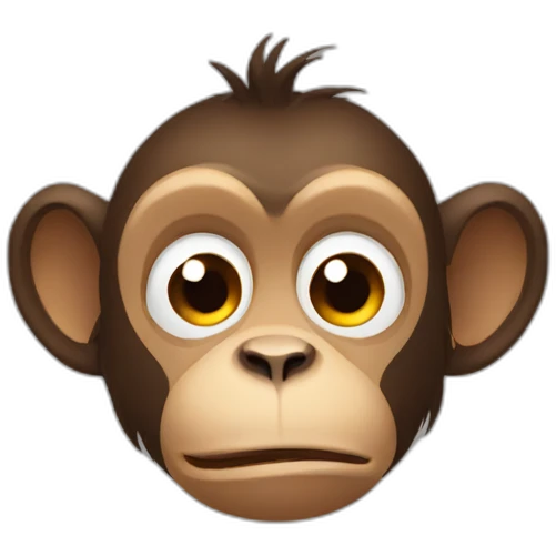Tired monkey emoji