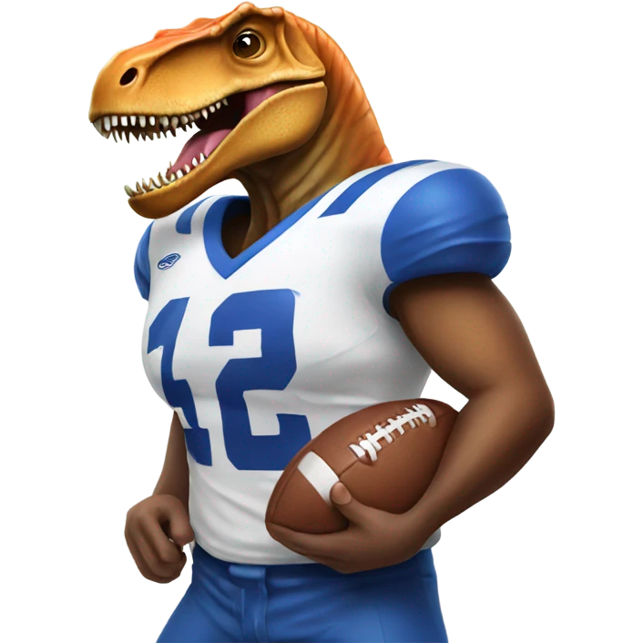 t rex wearing a football shirt emoji