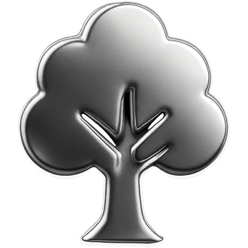 chrome style icon of a tree emoji