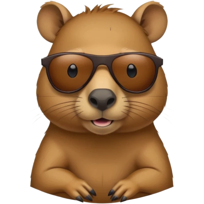 Capibara con lentes de sol emoji