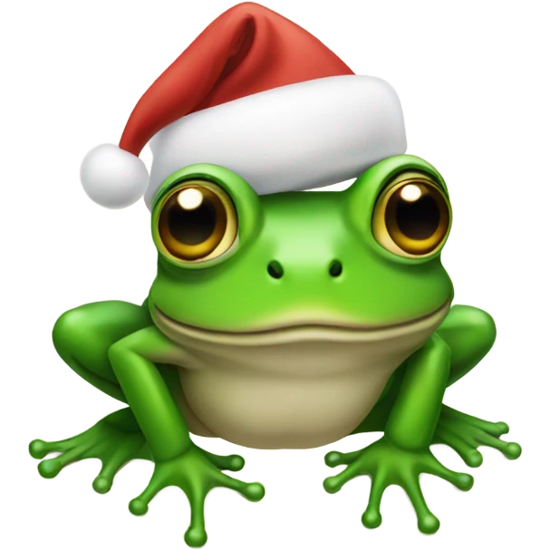 Christmas frog emoji