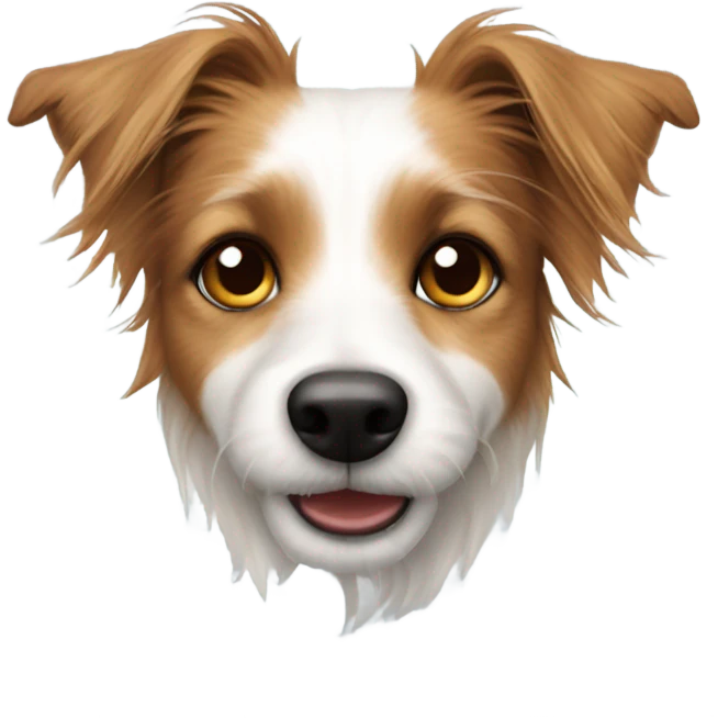 Cute long haired jack russel  emoji