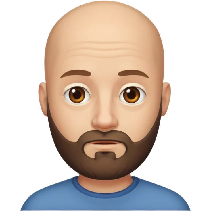 Bald man with beard  emoji