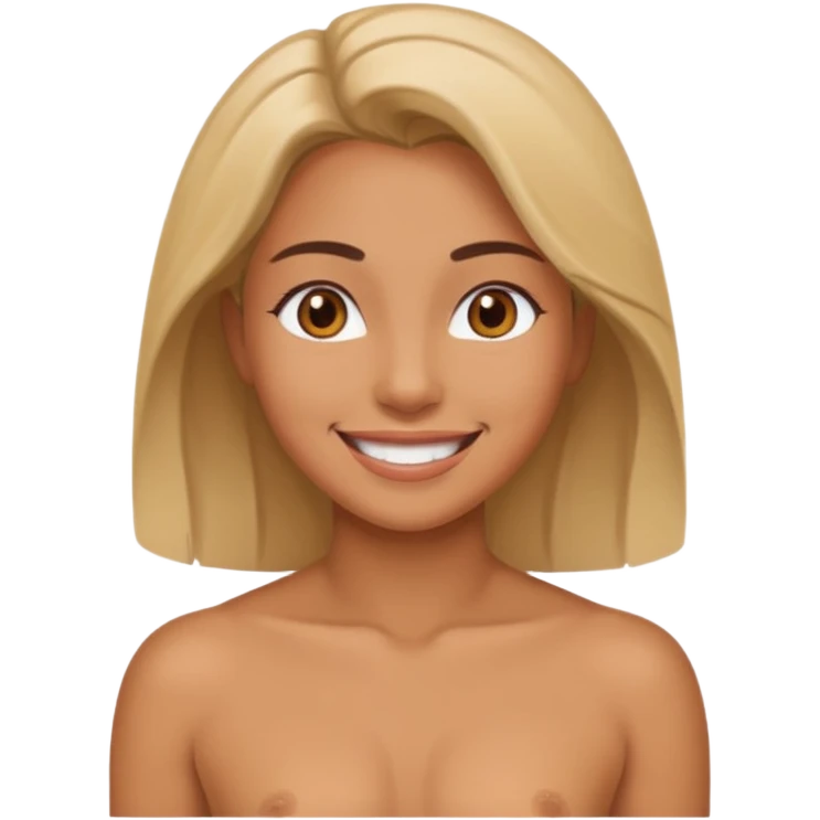 Shirtless female emoji