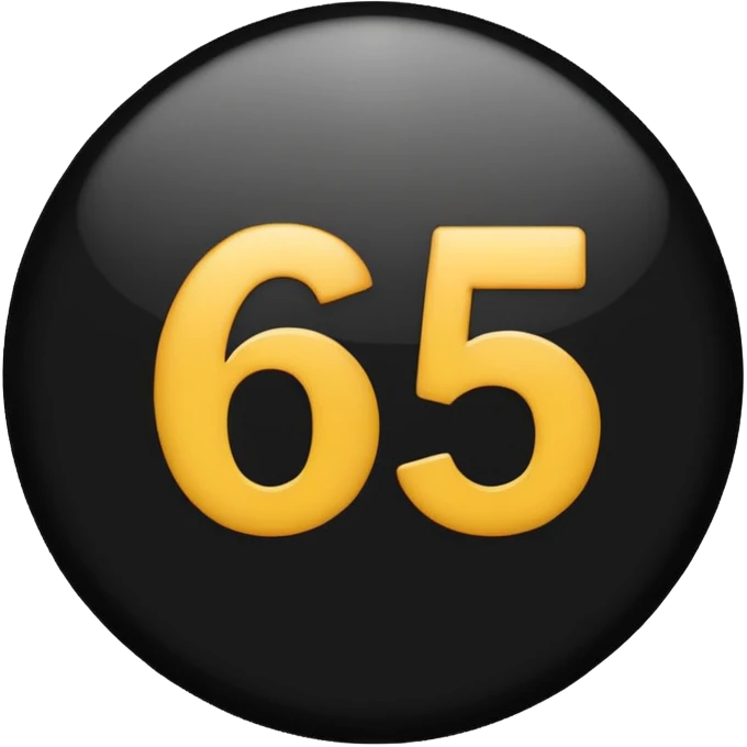 round emoji with number 5.7 in center digits and decimal point no other elements emoji