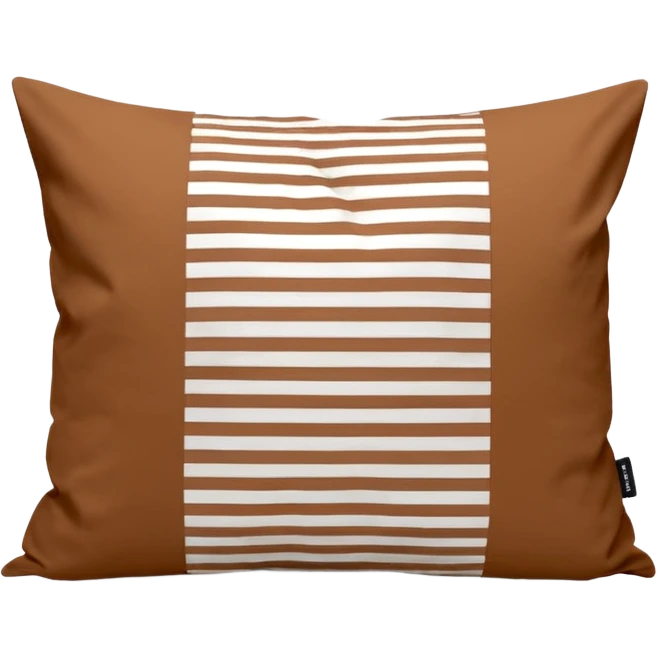 pillow case bedding from the danish brand TEKLA with small white and brown stripes emoji