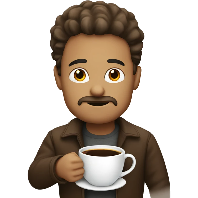 Rob drinking coffee emoji