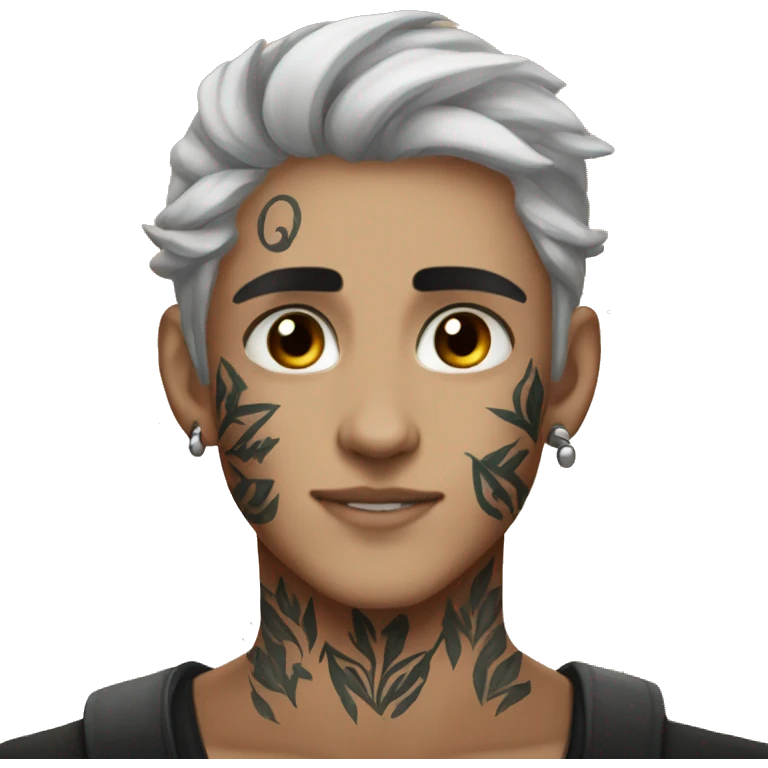 rowan whitethorn tan skin face tattoo emoji