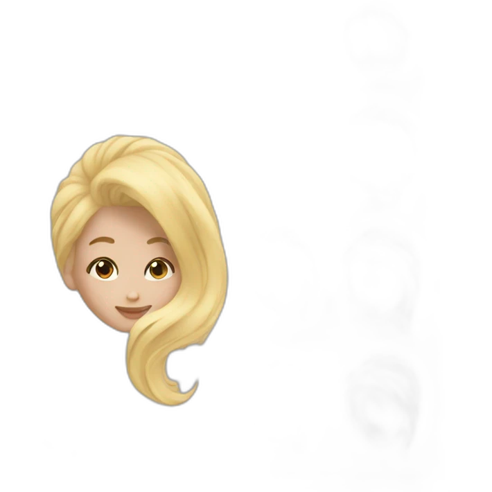 Cheveux blonds emoji