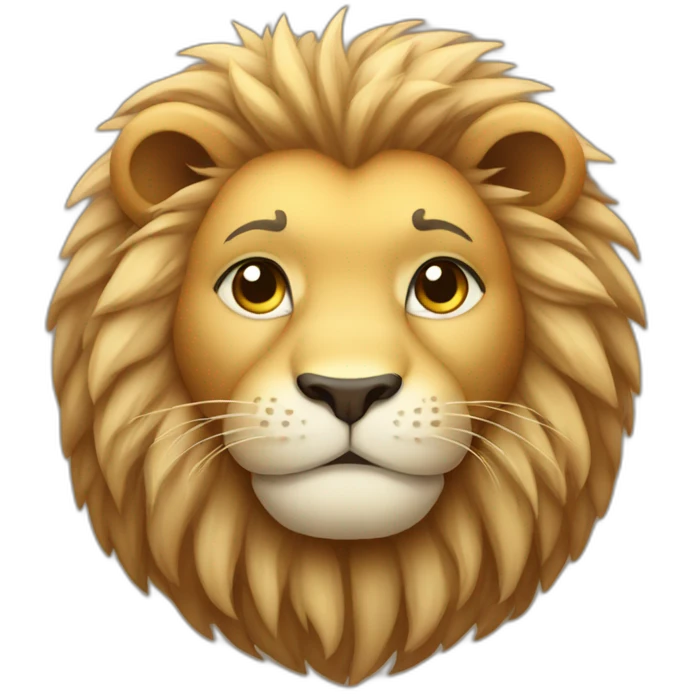 Cute little chubby Lion  emoji