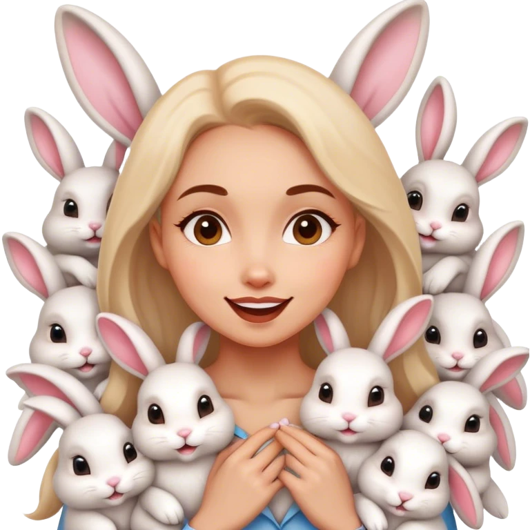 Bunny business female emoji