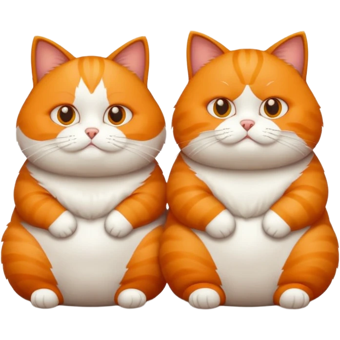 Two fat cats emoji