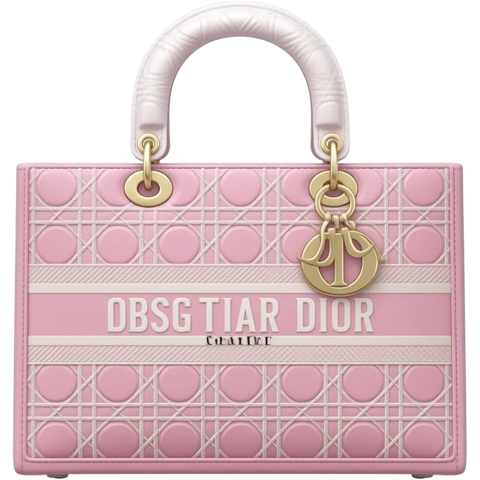 Pink Dior Oblique Embroidery and White Lace tote bag emoji
