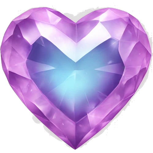 Crystal heart emoji