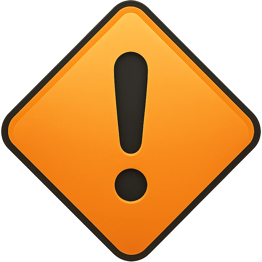warning emoji orange diamond with exclamation mark modern style emoji