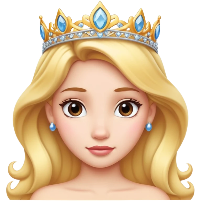 Disney princess face with tiara emoji